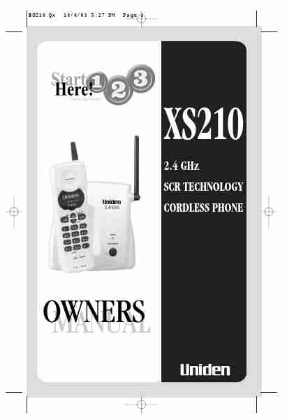 Uniden Cordless Telephone XS210-page_pdf